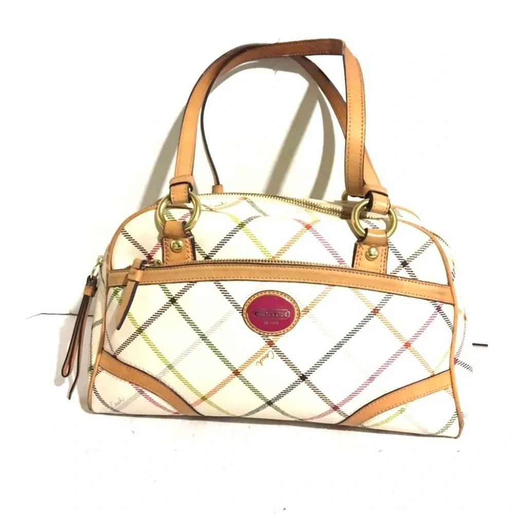 Coach CC signature print canvas  satchel handbag